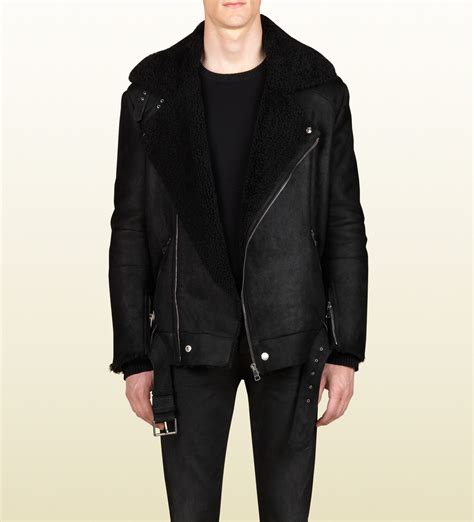 gucci shearling coat men's.